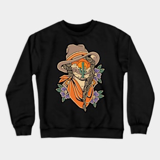 Cowgirl Traditional Tattoo Vintage Crewneck Sweatshirt